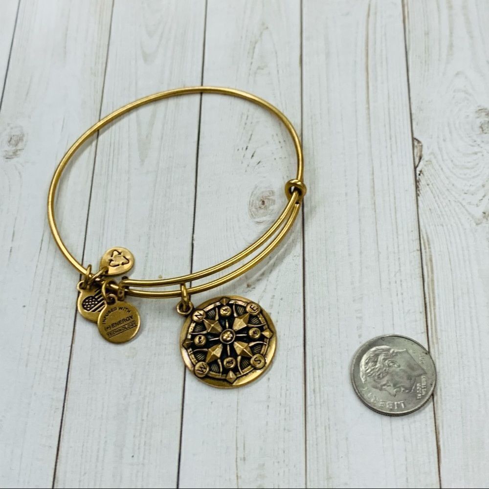 Alex and Ani Gold Compass Bracelet‎